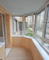 Лоджия, тип радиусная, пластиковый профиль Veka