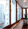 Лоджия, тип радиусная, пластиковый профиль Veka кашированный